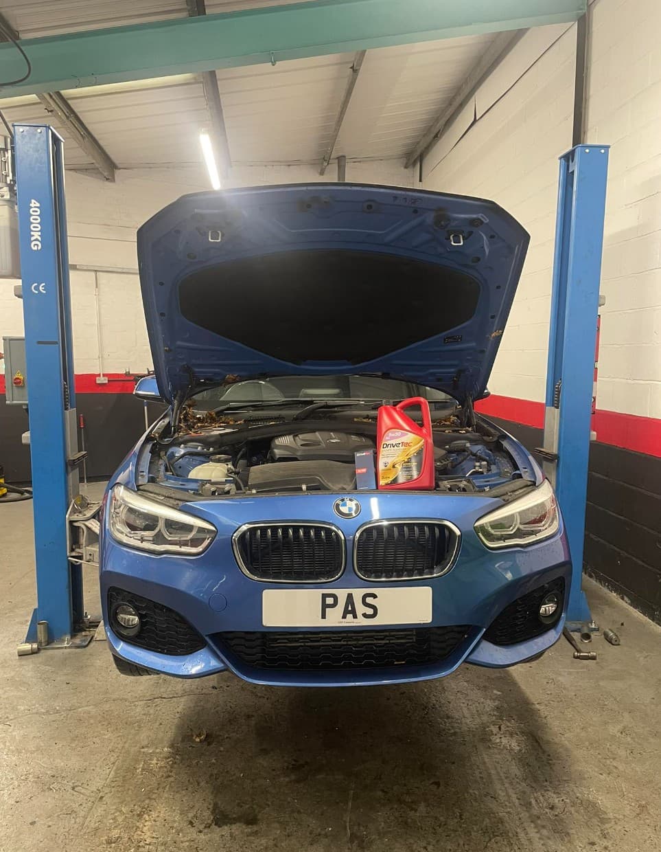 Mechanic working on a car
